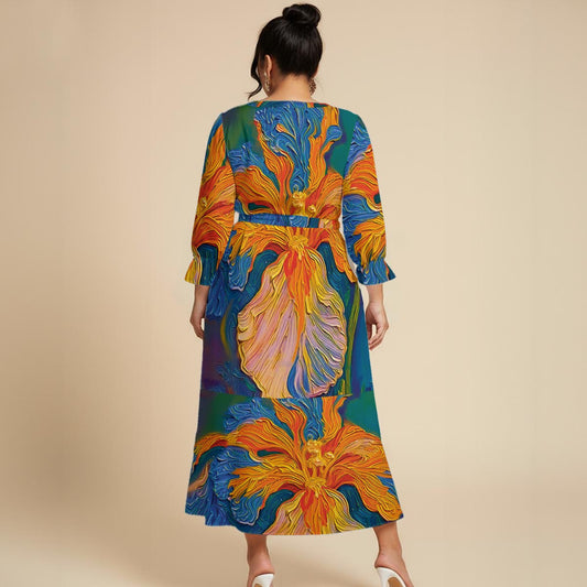 “Iris” Women’s Maxi Dress|Plus Size