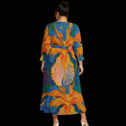 “Iris” Women’s Maxi Dress|Plus Size