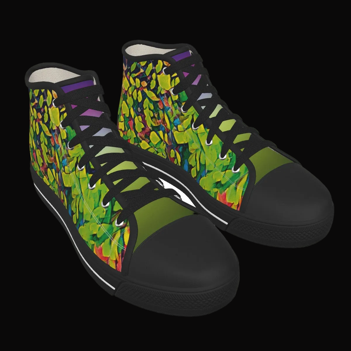 “Fern” Men's Black Sole Canvas Shoes