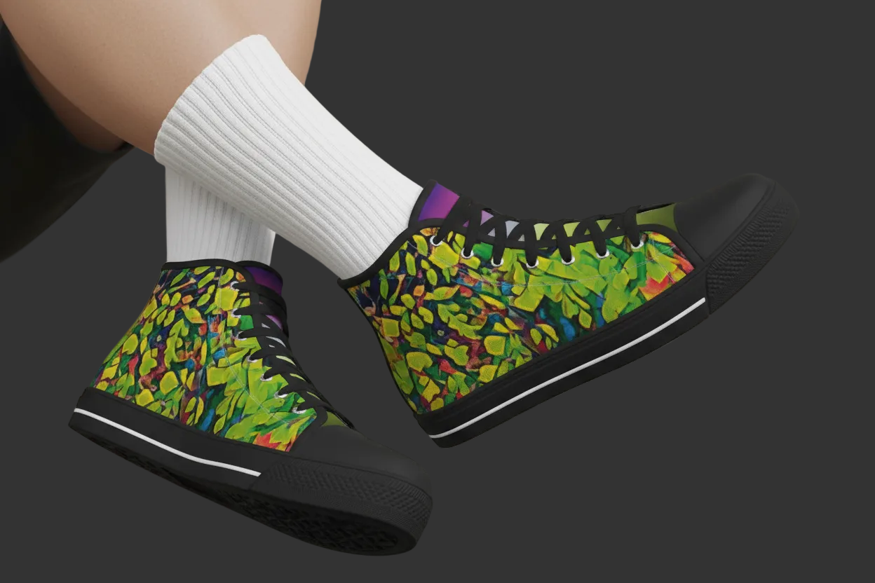 “Fern” Men's Black Sole Canvas Shoes
