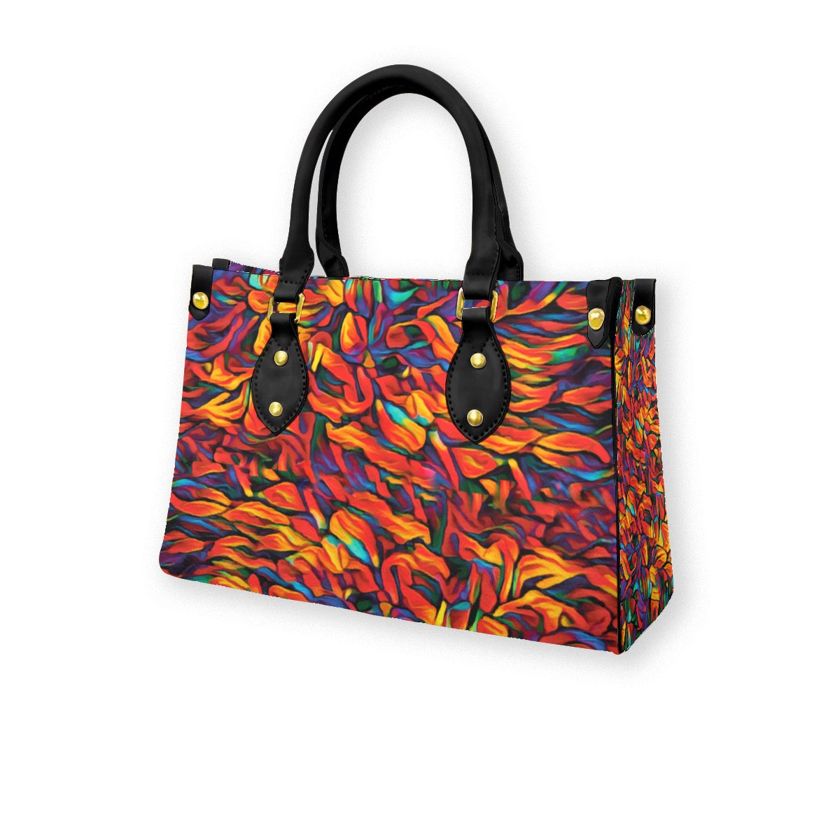 “Inferno” Women's Tote Bag With Black Handle