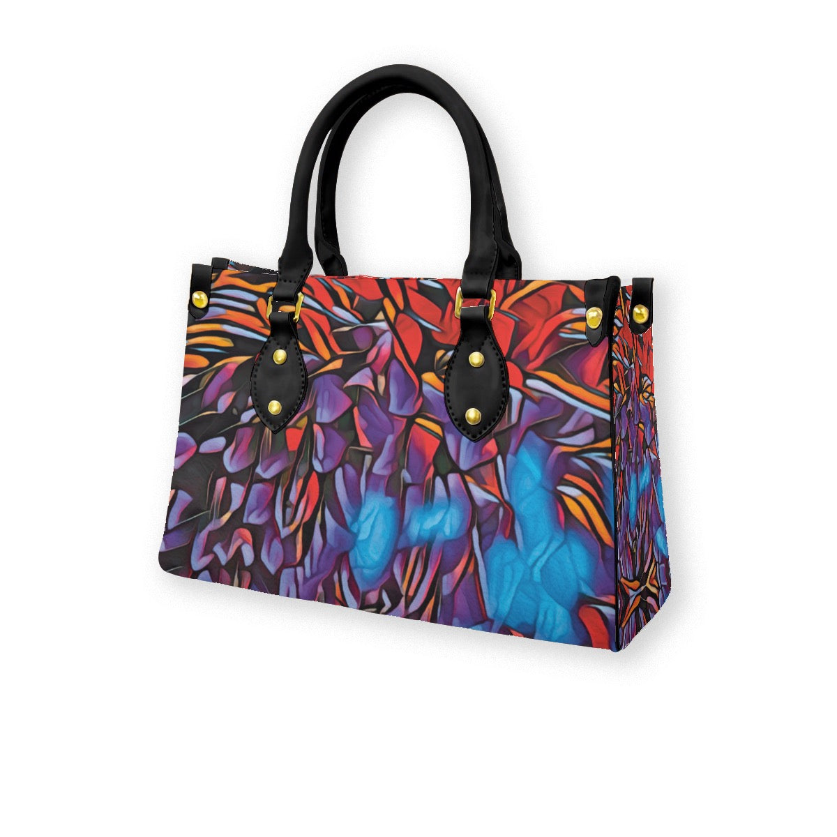 “Chrysanthemum” Women's Tote Bag With Black Handle