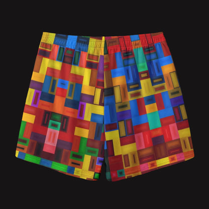 “Blocked” Men's Pocket Customizable Shorts