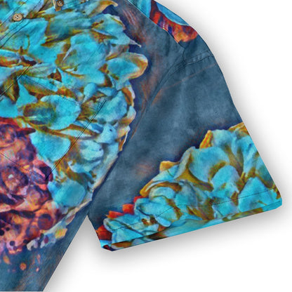 “Blue Clivea” Men's Breathable Cotton Shirt|125GSM