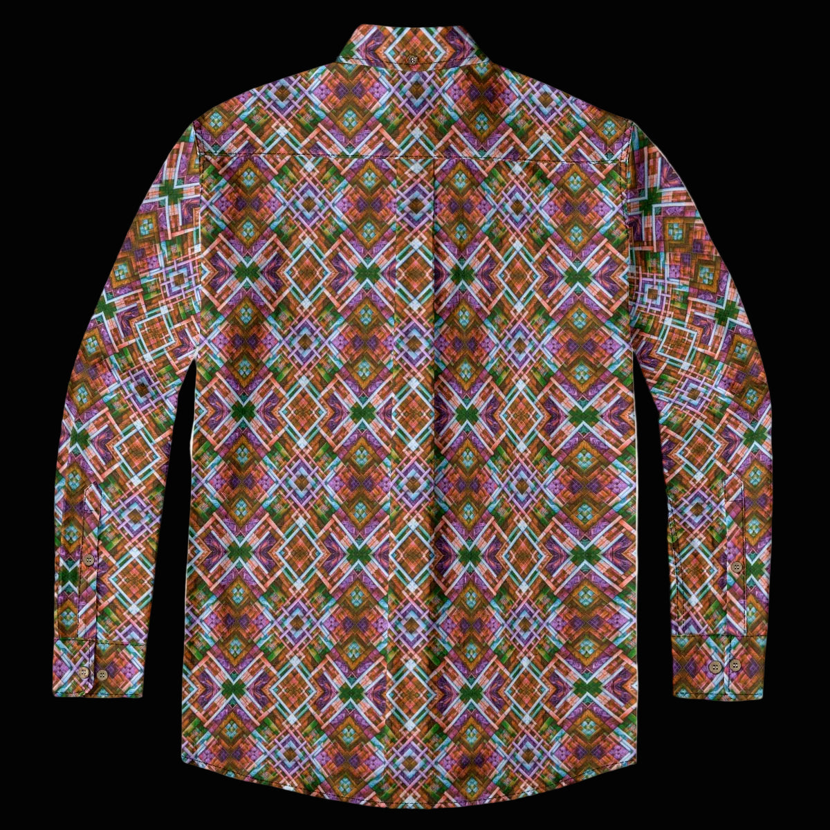 “Woody Plaid” Men's Casual Lapel Long Sleeve Shirt|125GSM Cotton