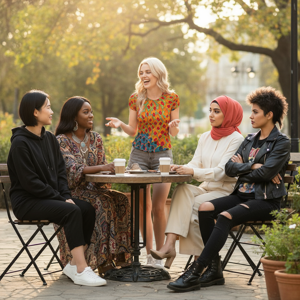“Fractured Sunset” Short Sleeve Mesh Blouse
