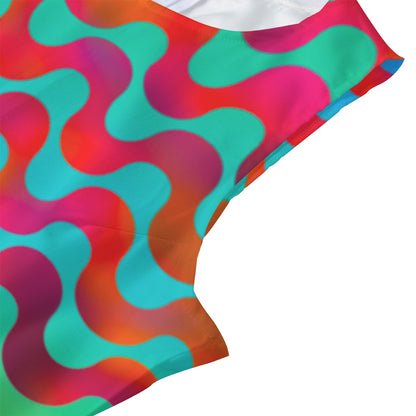 “Psychedelic Siren” Women's Beach Perspective Chiffon Sleeveless Dress