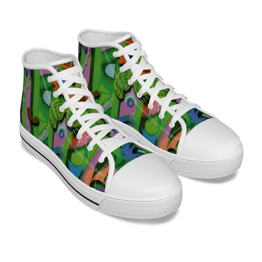 Labyrinth Green: Kid's Canvas Shoes