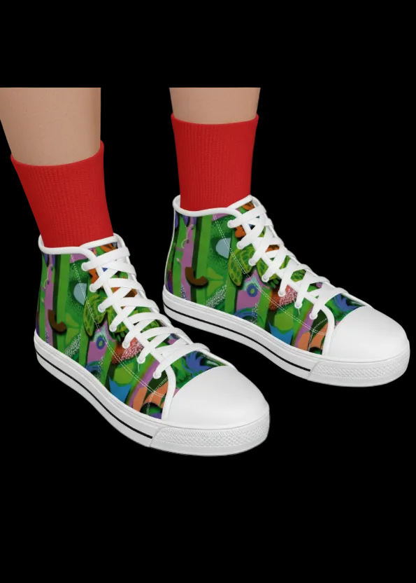 “Labyrinth Green” Kid's Canvas Shoes