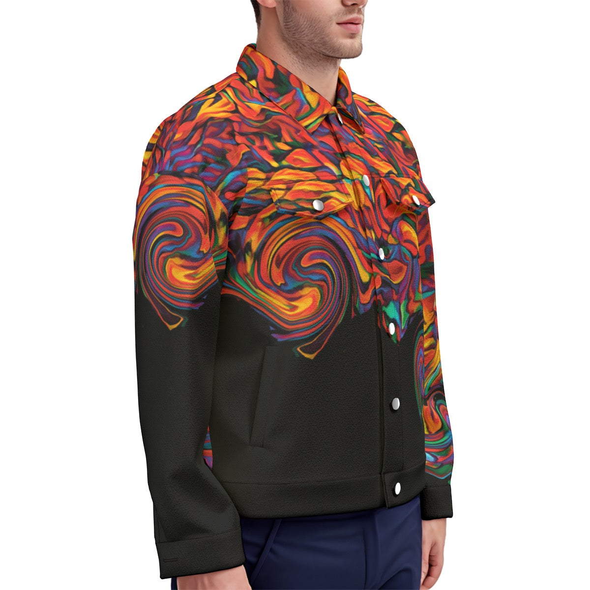 “Inferno” Unisex Lapel Jacket | 245GSM Cotton