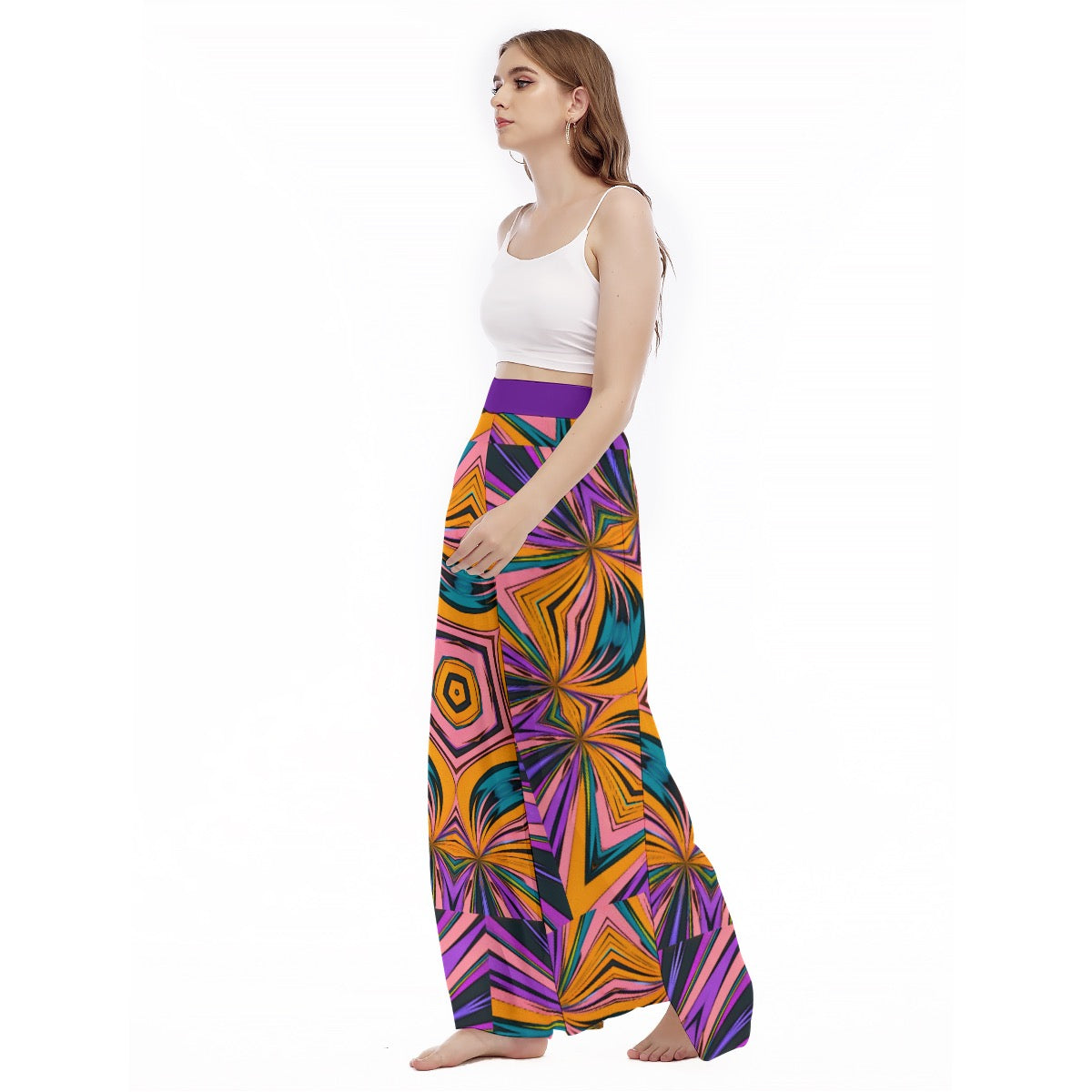 “Zenith Pulse” Women's High Waist Wide Leg Trousers