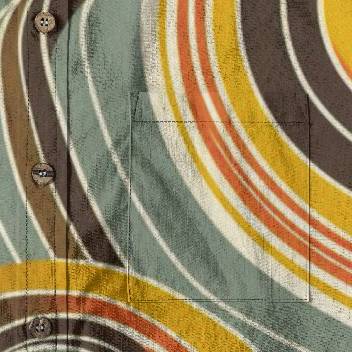 “Retro Vibe”  Men's Breathable Cotton Shirt|125GSM