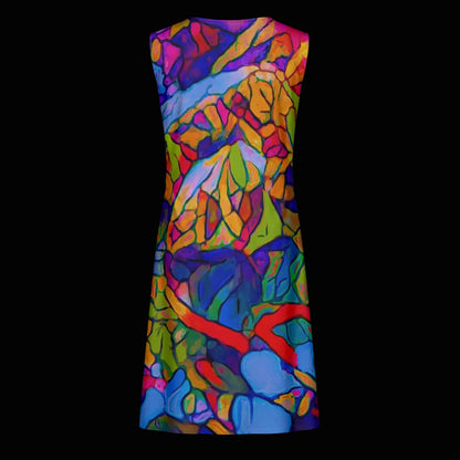 “Cerulean Spectrum” Women'S Hoop Suspender Dress