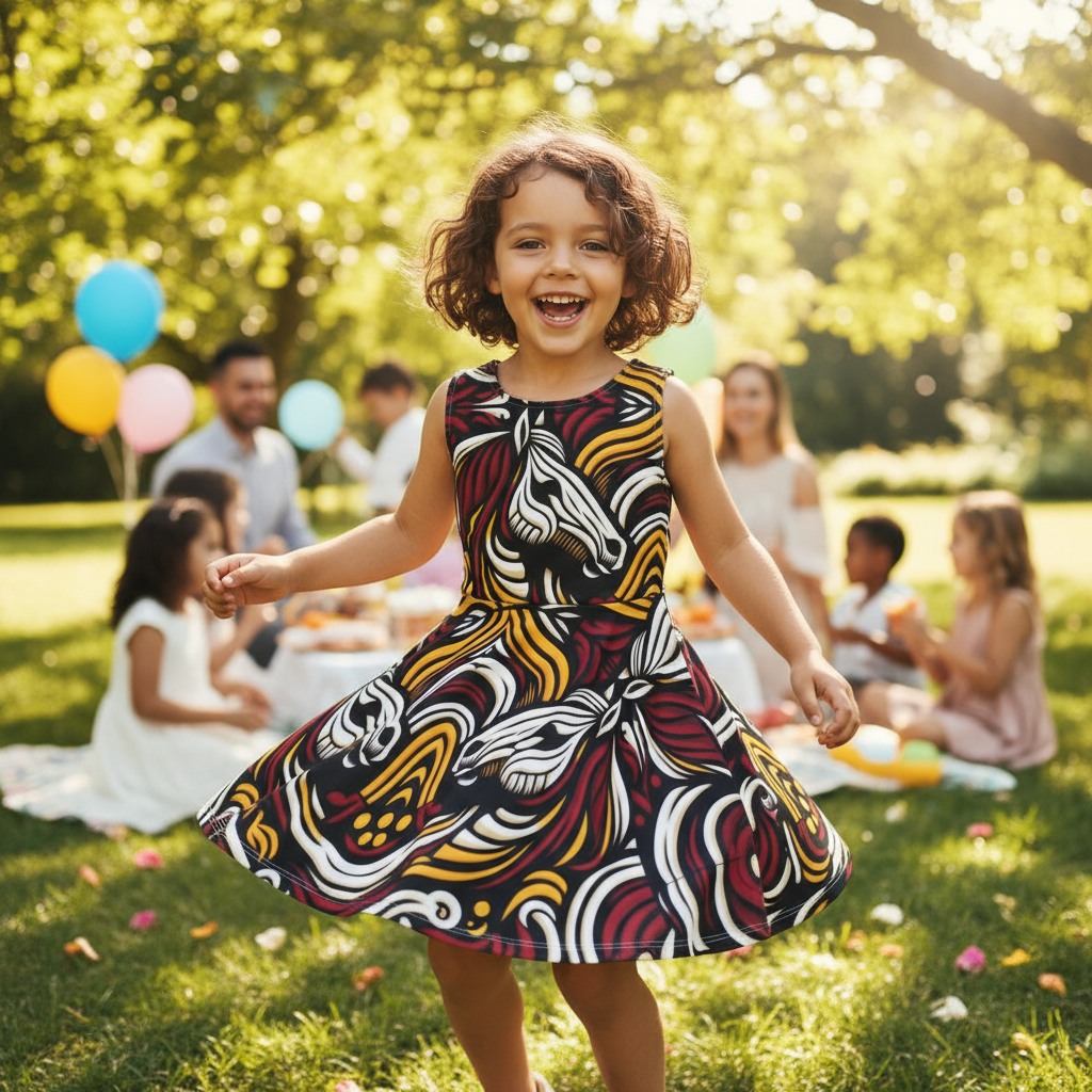 “Bronco” Kid's Sleeveless Vest Dress
