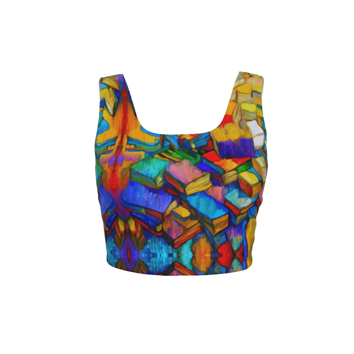 “Colour Block” Women's Back Cross Sports Bra