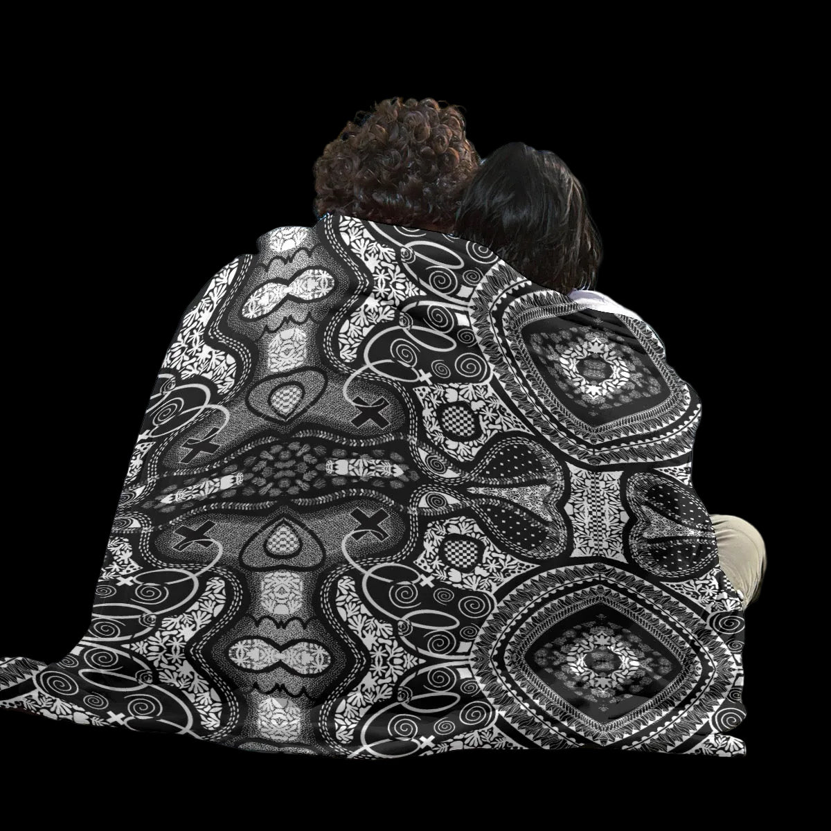 “Scribble” Single-Side Printing Flannel Blanket