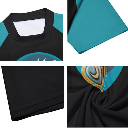 “Sulphur Crested Surf” Men's Tight Surf Clothing With Half Sleeves