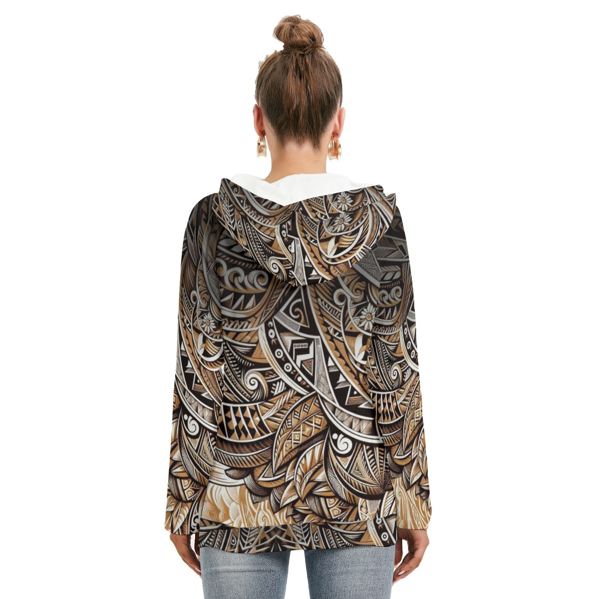 “Earthen Echoes” Women's Hoodie With Double Hood