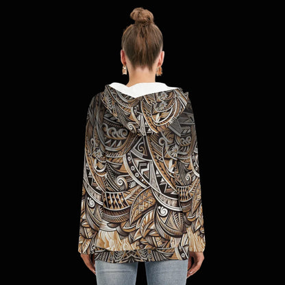 “Earthen Echoes” Women's Hoodie With Double Hood