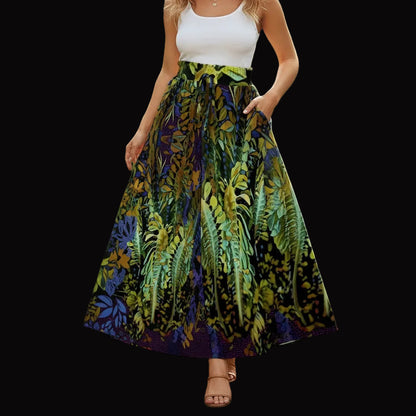 “Spotlight Fern” Women's Ruffled Wide-Leg Pants