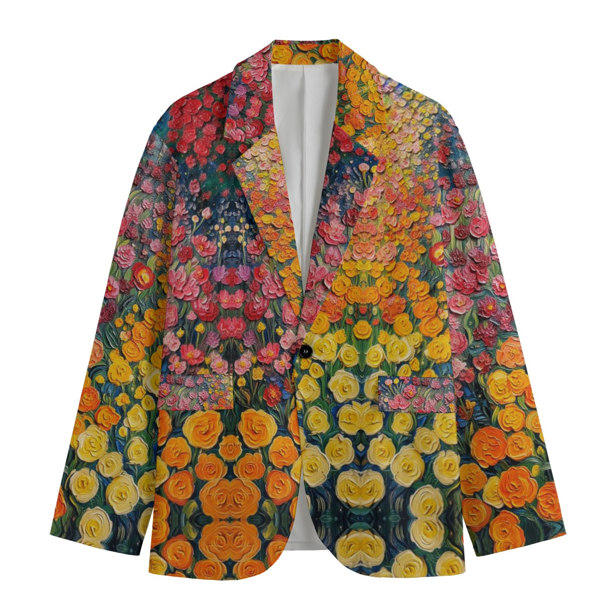 “Floriana” Casual Flat Lapel Collar Blazer | 245GSM Cotton