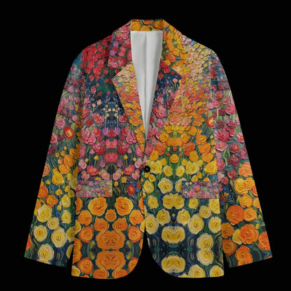“Floriana” Casual Flat Lapel Collar Blazer | 245GSM Cotton