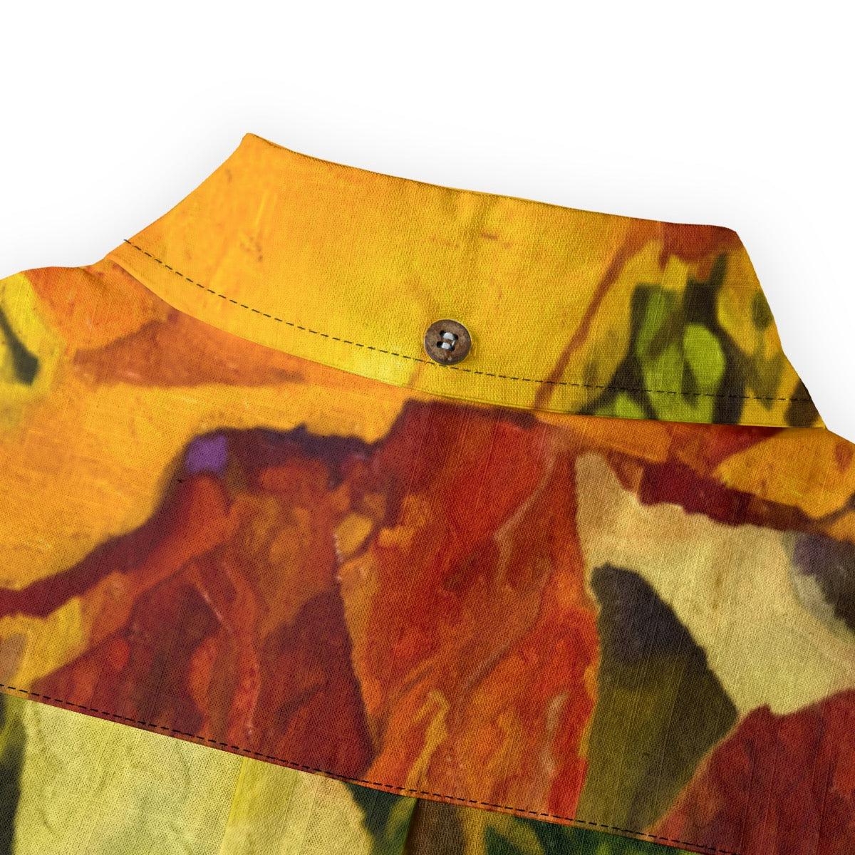 “Outback Topography” Men's Casual Lapel Long Sleeve Shirt|125GSM Cotton
