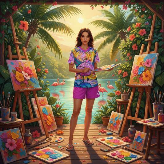 “Fuchsia Flamingo” Children's Sports T-Shirt Set