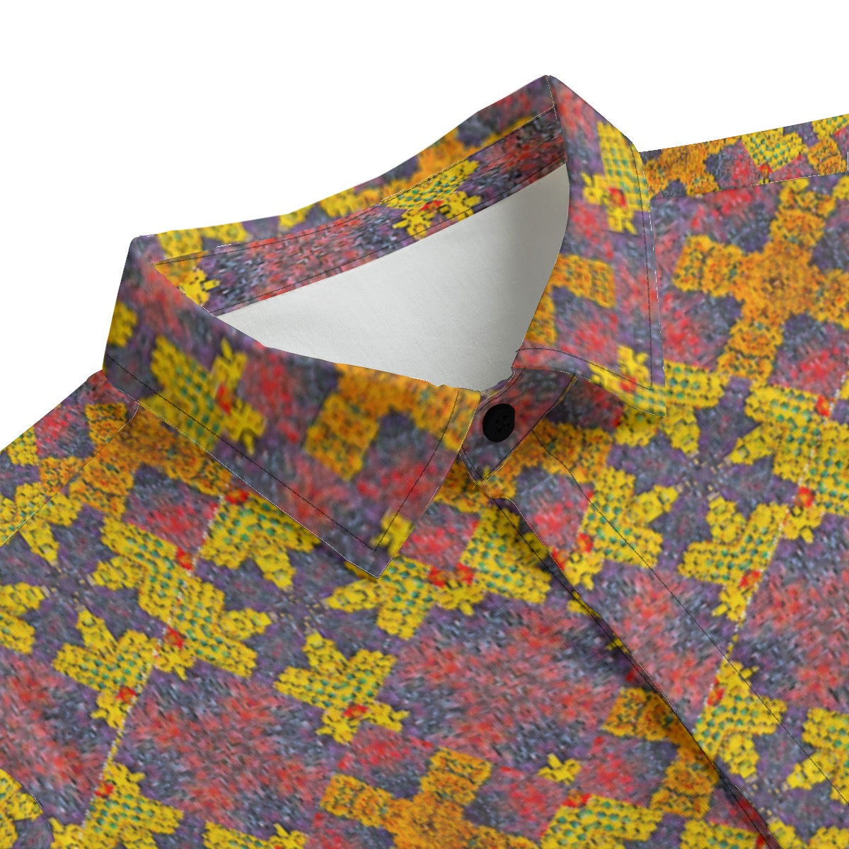 “Tetra” Men's Lapel Collar Shirt With Concealed Placket |115GSM Cotton poplin