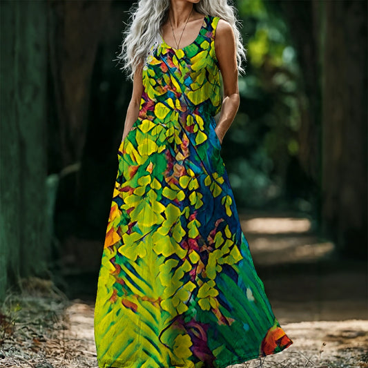 “Fern” Women’s Sleeveless Maxi Dress