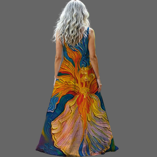 “Iris” Women’s Sleeveless Maxi Dress
