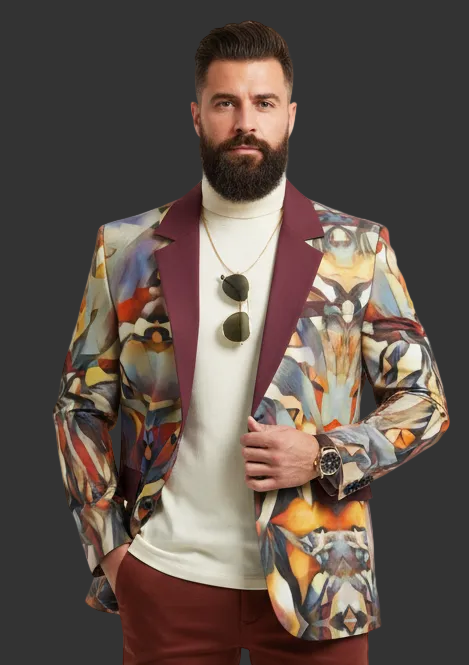 “Outback Hues” Men's Casual Flat Lapel Collar Blazer | 245GSM Cotton