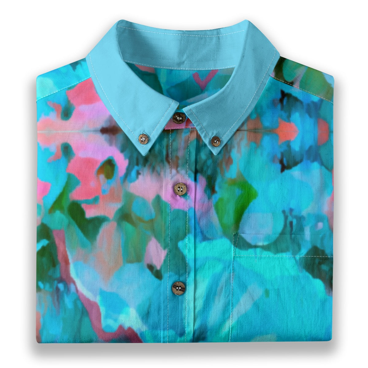 “Aqua Flora” Men's Breathable Cotton Shirt|125GSM