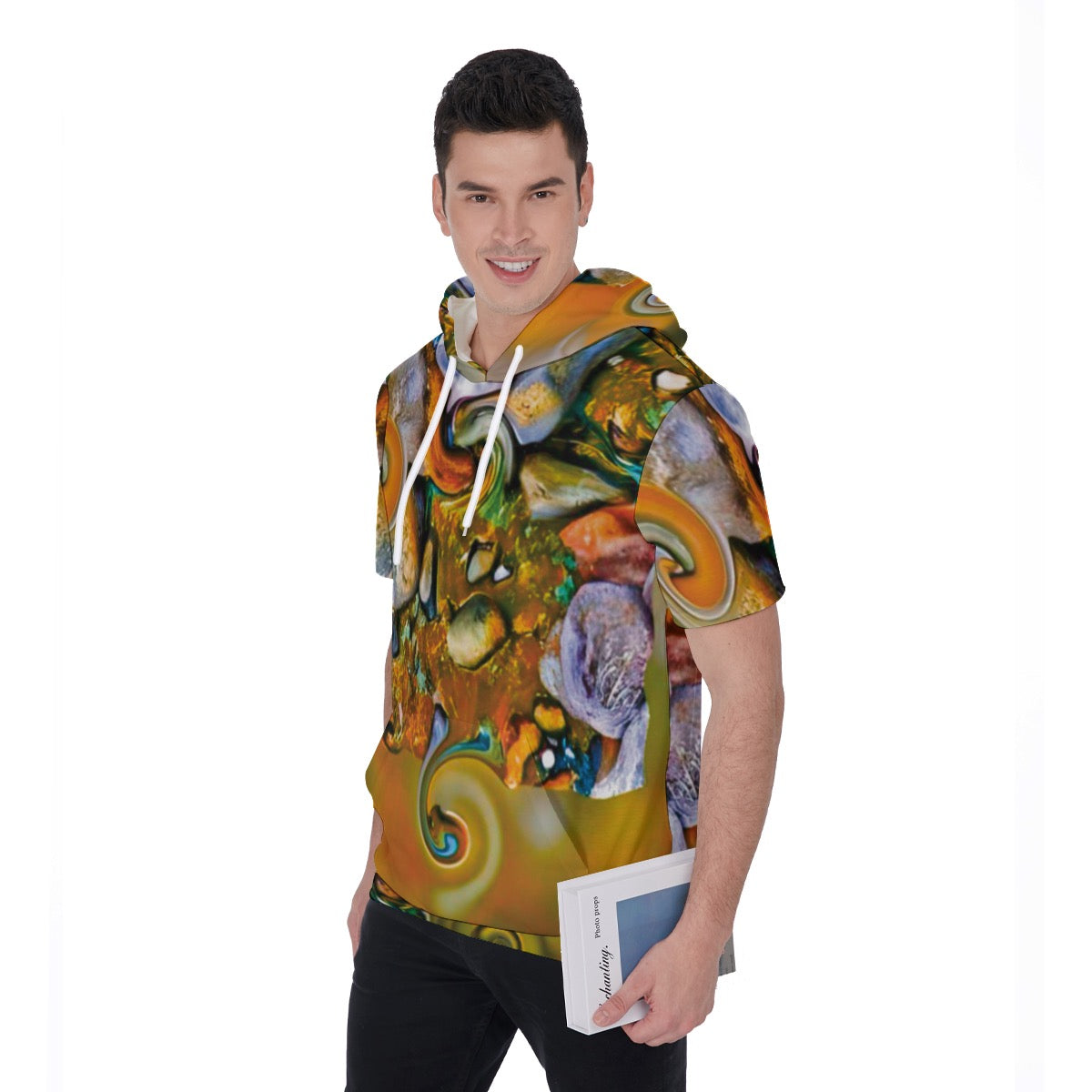 “River Stones” Men's Short Sleeve Hoodie T-Shirt