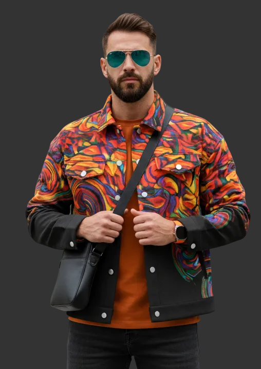 “Inferno” Unisex Lapel Jacket | 245GSM Cotton