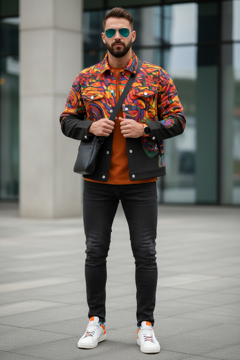 “Inferno” Unisex Lapel Jacket | 245GSM Cotton