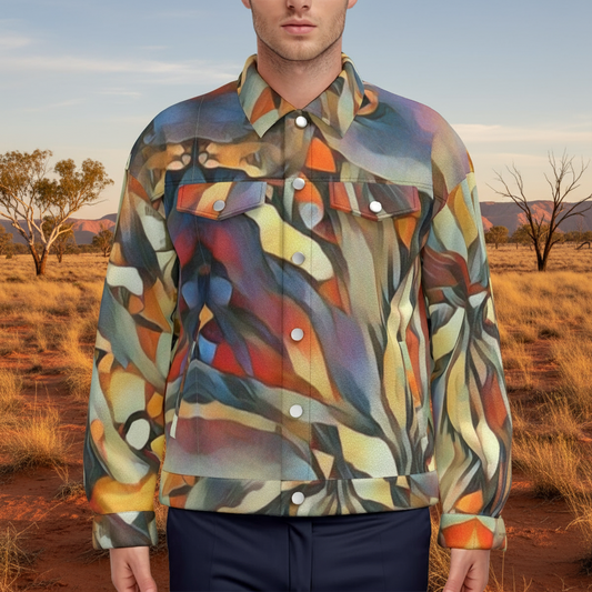 “Outback Hues”  Unisex Lapel Jacket | 245GSM Cotton
