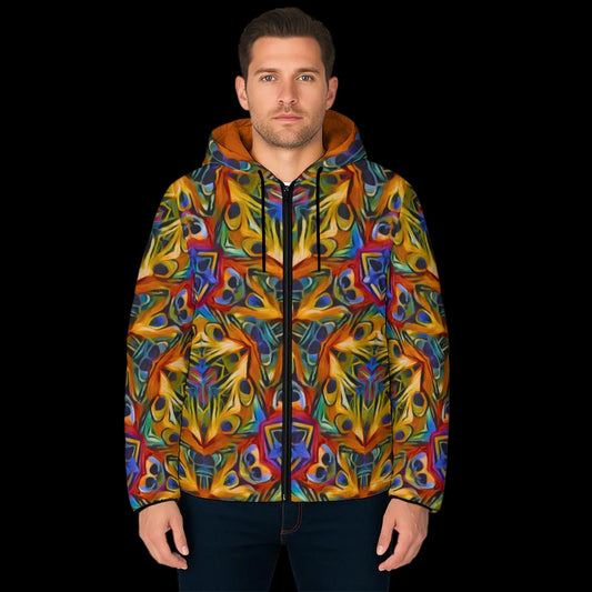 “Twisted Mandala” Unisex Warm Hooded Jacket