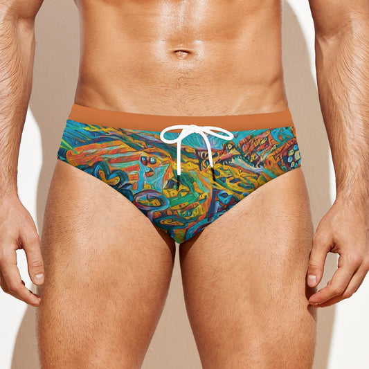 “Peregian” Men'S Drawstring Swim Briefs