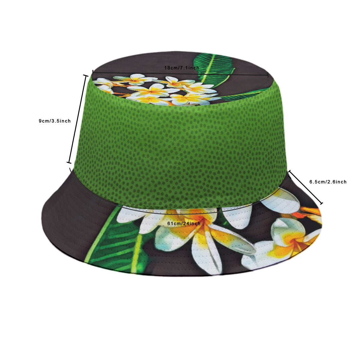 “ Frangipani Black”Bucket Hat