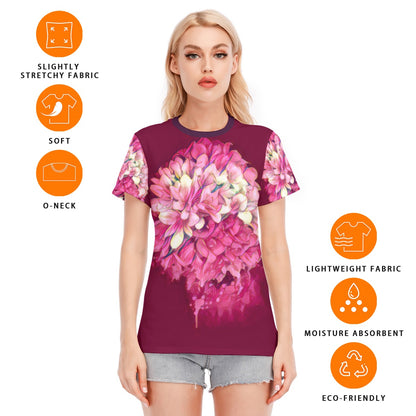 “Hydrangea” Women's Round Neck T-Shirt
