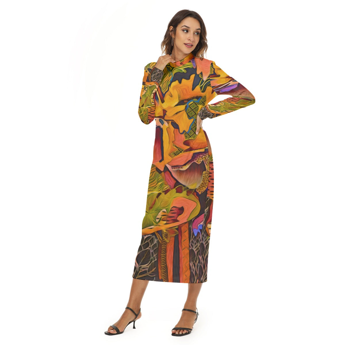 ‘Alistra” Print Women's Hip Dress