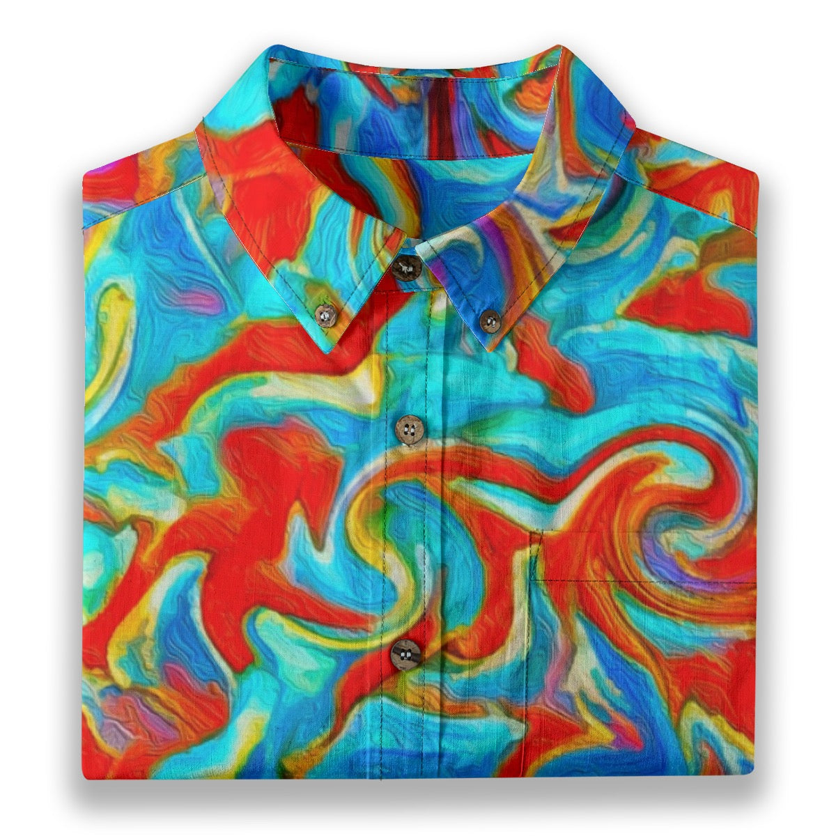 “Aurora Flare” Men's Breathable Cotton Shirt|125GSM