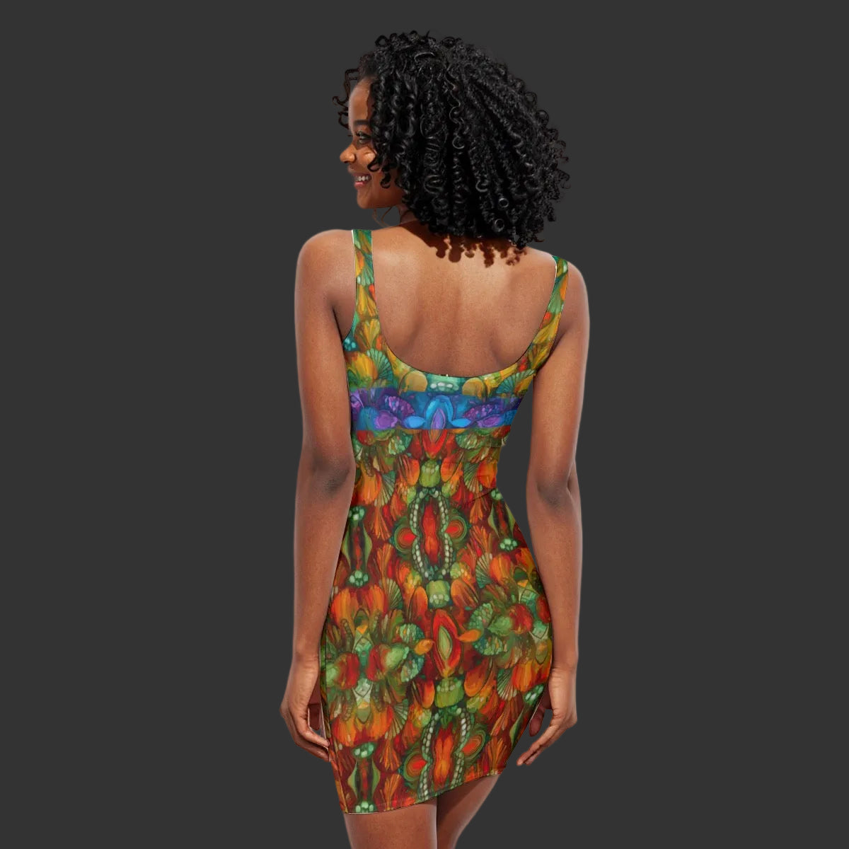 “Kaleidoscopic Spectrum” Women's Bodycon Dress