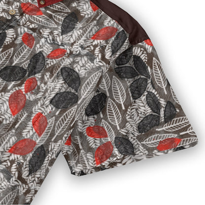 “Foliage Flush” Men's Breathable Cotton Shirt|125GSM