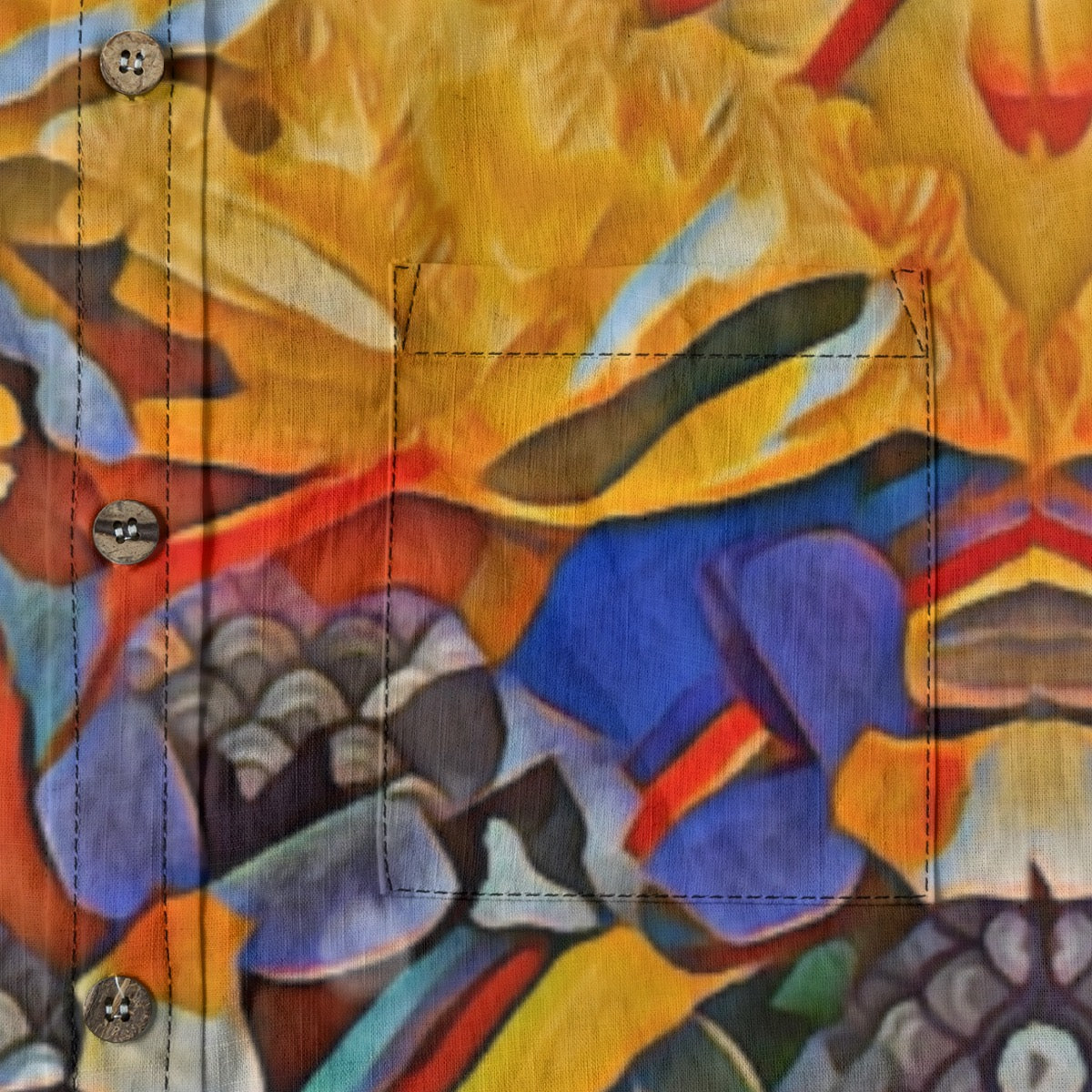 “Abundance “ Men's Casual Lapel Long Sleeve Shirt|125GSM Cotton