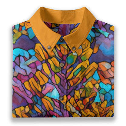 “Mosaic Pulse” Men's Breathable Cotton Shirt|125GSM