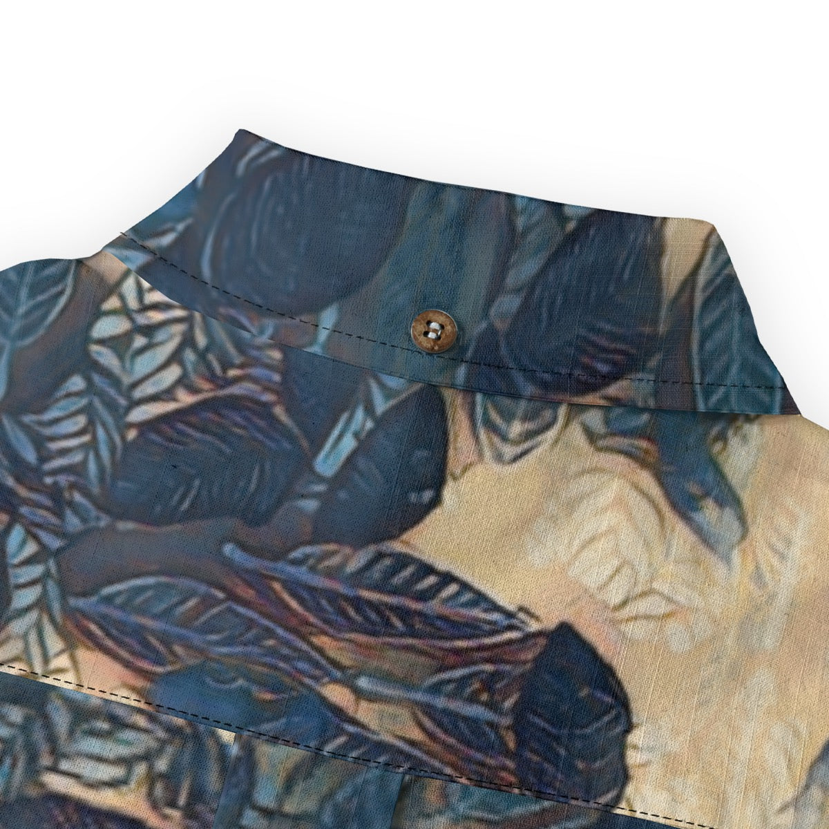 “Azure Grove”  Men's Casual Lapel Long Sleeve Shirt|125GSM Cotton