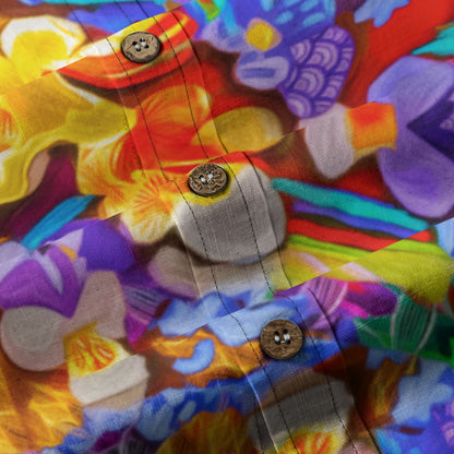 “Delirium” Men's Breathable Cotton Shirt|125GSM