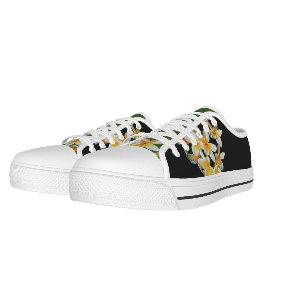 “Frangipani” Women's White Sole Canvas Shoes